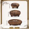 Amyhill 3 Pcs 8/6/4 Inch Wooden Risers for Display Wood Pedestal Stand Mini Tray Stand Round Wooden Pedestal Holder Rustic Riser for Decor Tiered Tray Decor Home Kitchen(Brown) view 2