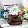 Amyhill 3 Pcs 8/6/4 Inch Wooden Risers for Display Wood Pedestal Stand Mini Tray Stand Round Wooden Pedestal Holder Rustic Riser for Decor Tiered Tray Decor Home Kitchen(Brown) view 4