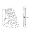 Hamankim 5 Step Ladder Portable Stepladder Folding Stairs Chair Home Kitchen Library Climb Steps Ladder Wooden Ladder Stool Bookshelf Display Shelves view 2