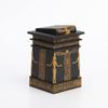 Veronese Design 5 3/4 Inch Tall Egyptian Canopic Shrine Trinket Stash Box Resin Sculpture Black Gold Finish view 2