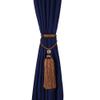 1Pc Curtain Tieback Tassels Hanging Ball Gold Home Decor Tieback Magnet Buckle Rope Holdback Curtain Accessories,Coffee,4pcs view 1