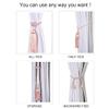 1Pc Curtain Tieback Tassels Hanging Ball Gold Home Decor Tieback Magnet Buckle Rope Holdback Curtain Accessories,Coffee,4pcs view 4