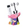 4-inch Mermaid Toothbrush Holder- Resin Organizer for Bathroom & Kitchen Countertops, Purple Ocean Decor Set view 1