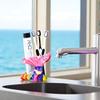 4-inch Mermaid Toothbrush Holder- Resin Organizer for Bathroom & Kitchen Countertops, Purple Ocean Decor Set view 3