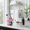 4-inch Mermaid Toothbrush Holder- Resin Organizer for Bathroom & Kitchen Countertops, Purple Ocean Decor Set view 4