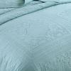 XXRBB Quilted Bedspread Soft Lightweight Double-Sided Stitched Reversible Bed Cover, with 2 Pillow Shams,Blue,King 250x270cm view 3