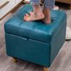 YSUEFIJO Ottoman with Storage for Living Room Leather, Ottoman Foot Rest for Chair, Ottoman Bench for Bedroom, Ottoman Pouf Square, Modern Dressing Stool Sofa Stool Bench view 2