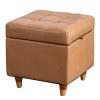 YSUEFIJO Ottoman with Storage for Bedroom Square, Ottoman Foot Rest for Couch, Foot Rest Stool for Chair, Small Leather Storage Ottoman, for Entryway Dining Room Living Room view 1