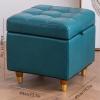 YSUEFIJO Ottoman with Storage for Bedroom Square, Ottoman Foot Rest for Couch, Foot Rest Stool for Chair, Small Leather Storage Ottoman, for Entryway Dining Room Living Room view 3