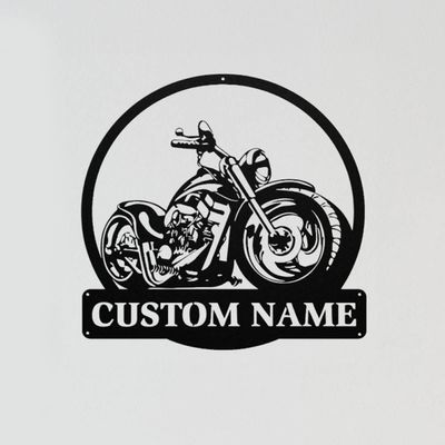 Custom Motorcycle Sign Metal Wall Art Motorcycle Metal Wall Art, Cafe Motorcycle Art, Gift for Fathers day, Birthday, Christmas/Gift-393