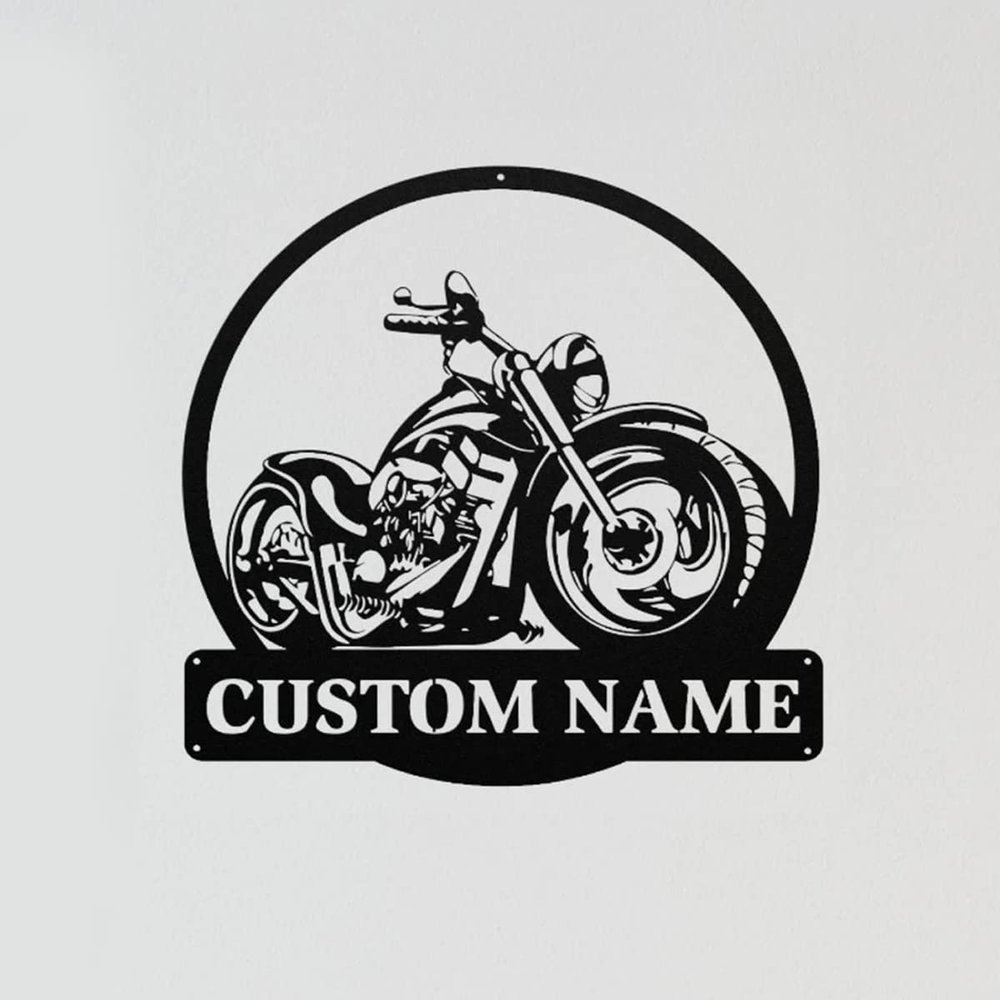 Custom Motorcycle Sign Metal Wall Art Motorcycle Metal Wall Art, Cafe Motorcycle Art, Gift for Fathers day, Birthday, Christmas/Gift-393