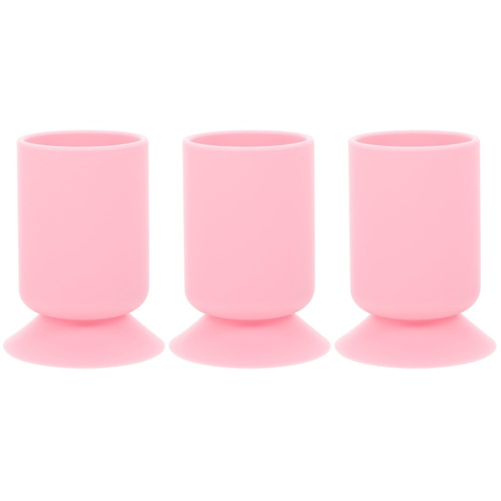 FOMIYES Makeup Brush Holder with Suction Cup Multipurpose Pen and Cosmetic Organizer for Desk and Vanity 3.9 Inch Compact Storage for Brushes Pens and Beauty Tools