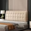 ZZYK King Size Adult Headboard Cushion Wipeable PU Leather Headboard Bed Backrest Wedge Reading Pillow Headboard for Sofa Kid Bedroom Playroom Bolster,C,No headboard Queen 59" view 1