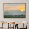 NWT Framed Canvas Print Wall Art Sunset Over Cloudy Valley Landscape Nature Wilderness Illustrations Minimalism Farmhouse/Country Multicolor for Living Room, Bedroom, Office - 16"x24" Natural view 2