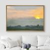 NWT Framed Canvas Print Wall Art Sunset Over Cloudy Valley Landscape Nature Wilderness Illustrations Minimalism Farmhouse/Country Multicolor for Living Room, Bedroom, Office - 16"x24" Natural view 3