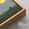 NWT Framed Canvas Print Wall Art Sunset Over Cloudy Valley Landscape Nature Wilderness Illustrations Minimalism Farmhouse/Country Multicolor for Living Room, Bedroom, Office - 16"x24" Natural view 4