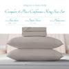 Carressa Linen California King Egyptian Cotton Sheets - 800 High Thread Count Egyptian Cotton Cal King Sheets (4 PC, Cocoa Taupe), Soft, Cooling, 16" Deep Pocket Sateen Weave Luxury Hotel Bed Sheet view 3