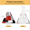 Chucoco Kitchen Hanging Tie Towel Set of 2, Reusable Quick Drying Hand Towel Abstract Red Black Grey White Color Block Cleaning Cloth with Loop Bathroom Tie Towels Splicing Geometric Plaid view 3