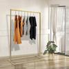 kunghei 59 Inch Hanging Clothes Rack Metal Garment Rack for Home or Boutique Clothing Store Retail Display Rack, Heavy Duty Gold Clothing Rack Closet Hanging Rod Storage Bar Floor Standing view 1