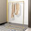 kunghei 59 Inch Hanging Clothes Rack Metal Garment Rack for Home or Boutique Clothing Store Retail Display Rack, Heavy Duty Gold Clothing Rack Closet Hanging Rod Storage Bar Floor Standing view 2
