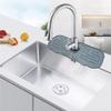 Kitchen Sink Splash Guard Faucet Mat Kitchenguard Silicone Handle Drip Catcher Tray Bathroom Sink Drain Mat Water Catcher Mat Faucet Absorbent Mat Sink Draining Pad Behind Faucet view 4