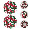 Christmas Pompoms 2000pcs Red White Green Pompoms Balls Mini Fluffy Pom Poms for Xmas DIY Crafts Tree Wreath Sock Decorations 1cm Christmas view 3
