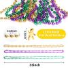 ZZYFGH Mardi Gras Bead Necklace 12 Pcs and Mini King Cake Babies 6 Pcs Metallic Gold Purple Green Party Costume Accessory view 2