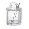 123Arts Glass Sugar Bowl Seasoning Pot Spice Jar with Lid Spoon view 1