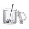 123Arts Glass Sugar Bowl Seasoning Pot Spice Jar with Lid Spoon view 3