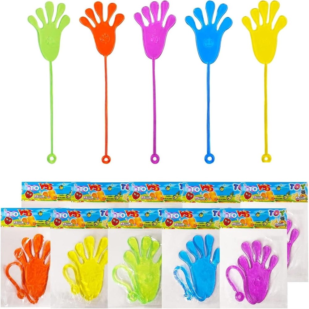 Zoyiancy 15PCS Sticky Hands for Kids, Elastic Sticky Slap Hands for Boys Girls, Party Favors Birthday Gifts Classroom Treasure Box Carnival Prizes