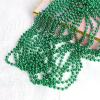 ZZYFGH 33'' 7mm St Patricks Day Beads Necklace,Metallic Green Bead Necklaces, Bulk 12 Pcs Mardi Gras Necklace for Party Costume St. Patrick's Day Festive view 3