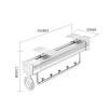Pull-Out Clothes Hanger Rod 257mm-457mm, Wardrobe Retractable Closet Rod Rail Hangers Towel Rack, Top Mount Adjustable Closet Extender Rod Hanging Telescopic Closet Clothes Rail view 2