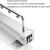 Pull-Out Clothes Hanger Rod 257mm-457mm, Wardrobe Retractable Closet Rod Rail Hangers Towel Rack, Top Mount Adjustable Closet Extender Rod Hanging Telescopic Closet Clothes Rail view 4