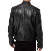 Maiyifu-GJ Men Faux Leather Biker Jacket Vintage Motorcycle Jacket Outerwear Retro PU Stand Collar Coat with Zipper Pockets (Black,Small) view 2