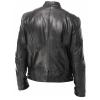 Maiyifu-GJ Men Faux Leather Biker Jacket Vintage Motorcycle Jacket Outerwear Retro PU Stand Collar Coat with Zipper Pockets (Black,Small) view 4