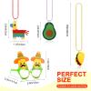 Yunsailing 36 Pcs Fiesta Party Supplies Fabric Straw Sombrero Headbands Necklaces Eyeglasses for Mexican Party (Modern Style) view 4