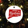 Merry Christmas Y'all US State Connecticut Ornament Connecticut Ornament Xmas Present Holiday Ornament for Home Christmas Tree Decor view 1