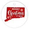 Merry Christmas Y'all US State Connecticut Ornament Connecticut Ornament Xmas Present Holiday Ornament for Home Christmas Tree Decor view 4
