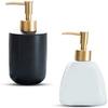 EKAYG 420ml Black Matte Ceramic Emulsion Sub-Bottle Pressing Bottle Gel Lotion Soap Dispenser Hand Soap Shower Gel Shampoo Bottle view 2