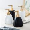 EKAYG 420ml Black Matte Ceramic Emulsion Sub-Bottle Pressing Bottle Gel Lotion Soap Dispenser Hand Soap Shower Gel Shampoo Bottle view 4