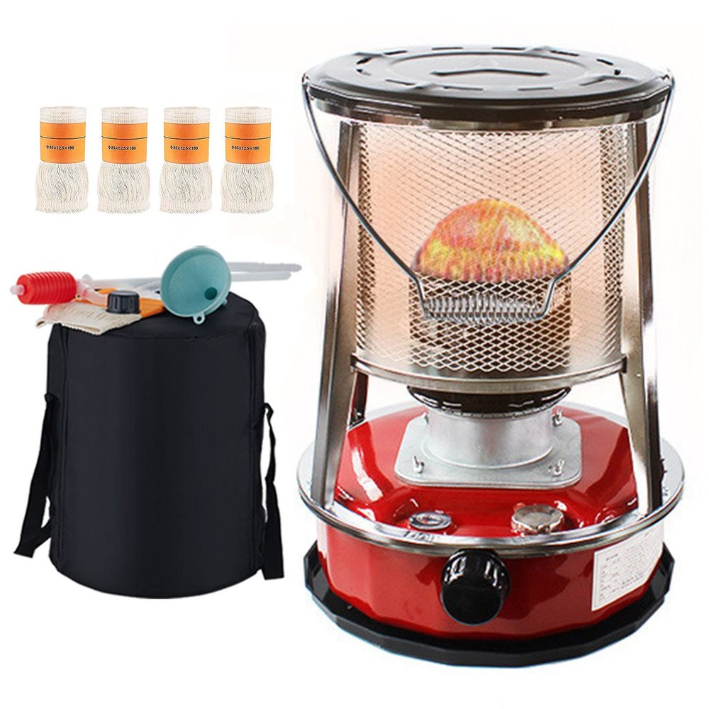 Xrdbfd Indoor Kerosene Stove, Mobile Kerosene Stove Heater, Camping Kerosene Stove Burner, Kerosene Stove Heater with Automatic Fire Extinguisher,4.6Lred