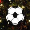 Christmas Ornament Personalized for Girl Boy 2022 Customized Round Ceramic Ornament Soccer Ball Christmas Ceramic Ornament Collectible Present Gift Xmas Tree Decoration view 1