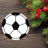 Christmas Ornament Personalized for Girl Boy 2022 Customized Round Ceramic Ornament Soccer Ball Christmas Ceramic Ornament Collectible Present Gift Xmas Tree Decoration view 2