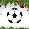 Christmas Ornament Personalized for Girl Boy 2022 Customized Round Ceramic Ornament Soccer Ball Christmas Ceramic Ornament Collectible Present Gift Xmas Tree Decoration view 3