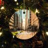 Christmas Ceramic Ornament Houston Cityscape Ornament Xmas Present City Building House Decorations Skyscraper 2022 Xmas Trees Decorations Keepsake Gifts view 1