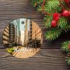 Christmas Ceramic Ornament Houston Cityscape Ornament Xmas Present City Building House Decorations Skyscraper 2022 Xmas Trees Decorations Keepsake Gifts view 2