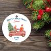 Christmas Ceramic Ornament Santa Truck Tree Snowman Decorative Christmas Personalized Christmas Ornament First Christmas Retired 2022 Personalize Name Ornament Ornament for Christmas Tree view 2