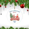 Christmas Ceramic Ornament Santa Truck Tree Snowman Decorative Christmas Personalized Christmas Ornament First Christmas Retired 2022 Personalize Name Ornament Ornament for Christmas Tree view 3