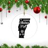 Christmas Ornament State Shape Silhouette United States Ornament Xmas Present Merry Christmas Y'all US State Vermont Christmas Ceramic Ornament Collectible Present Gift Xmas Tree Decoration view 3