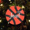 Christmas Ceramic Ornament Personalized Basketball Name Year 2022 Ornament Personalized Name Holiday Ornament for Home Christmas Tree Decor view 1